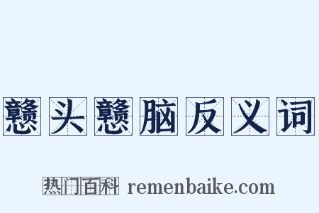 戆头戆脑反义词是什么意思的图片